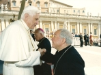 Dom Manoel com Papa Bento XVI Dom Manoel com Papa Bento XVI